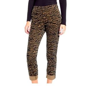 AG Caden Print Ankle Twill Velvet Trouser Pants